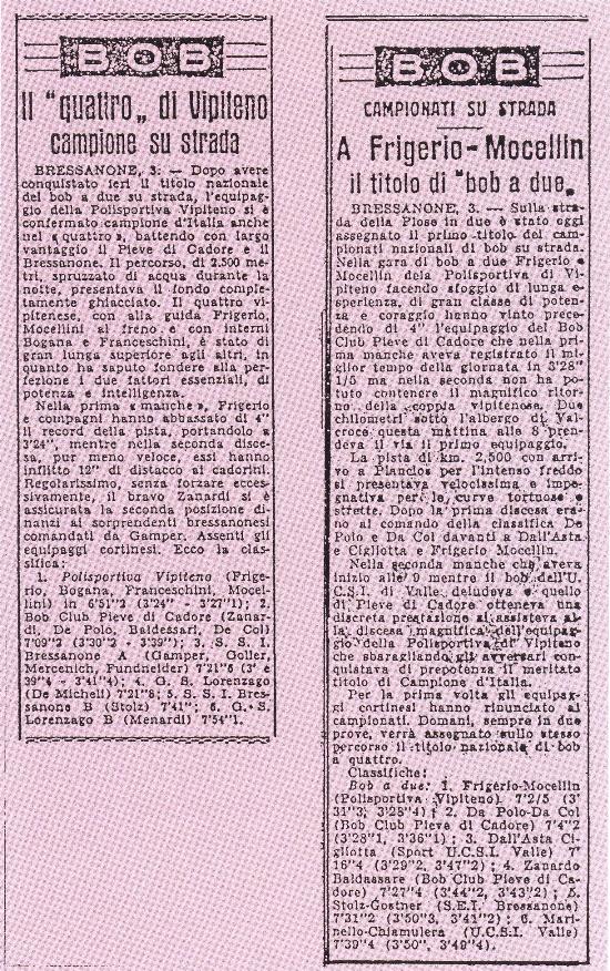 Articoli della GdS del 3 e 4 marzo 1957