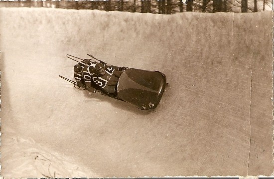 Angelo Frigerio sulla pista di Cortina nel 1954