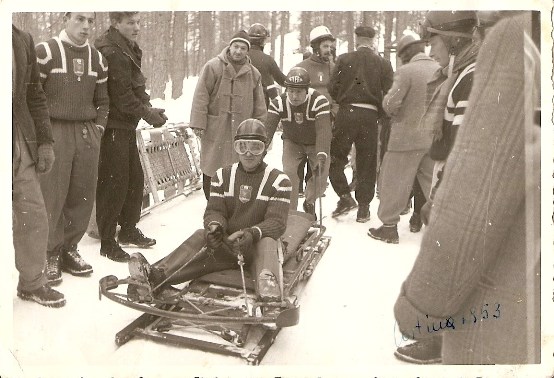 Angerlo Frigerio a Cortina nel 1953